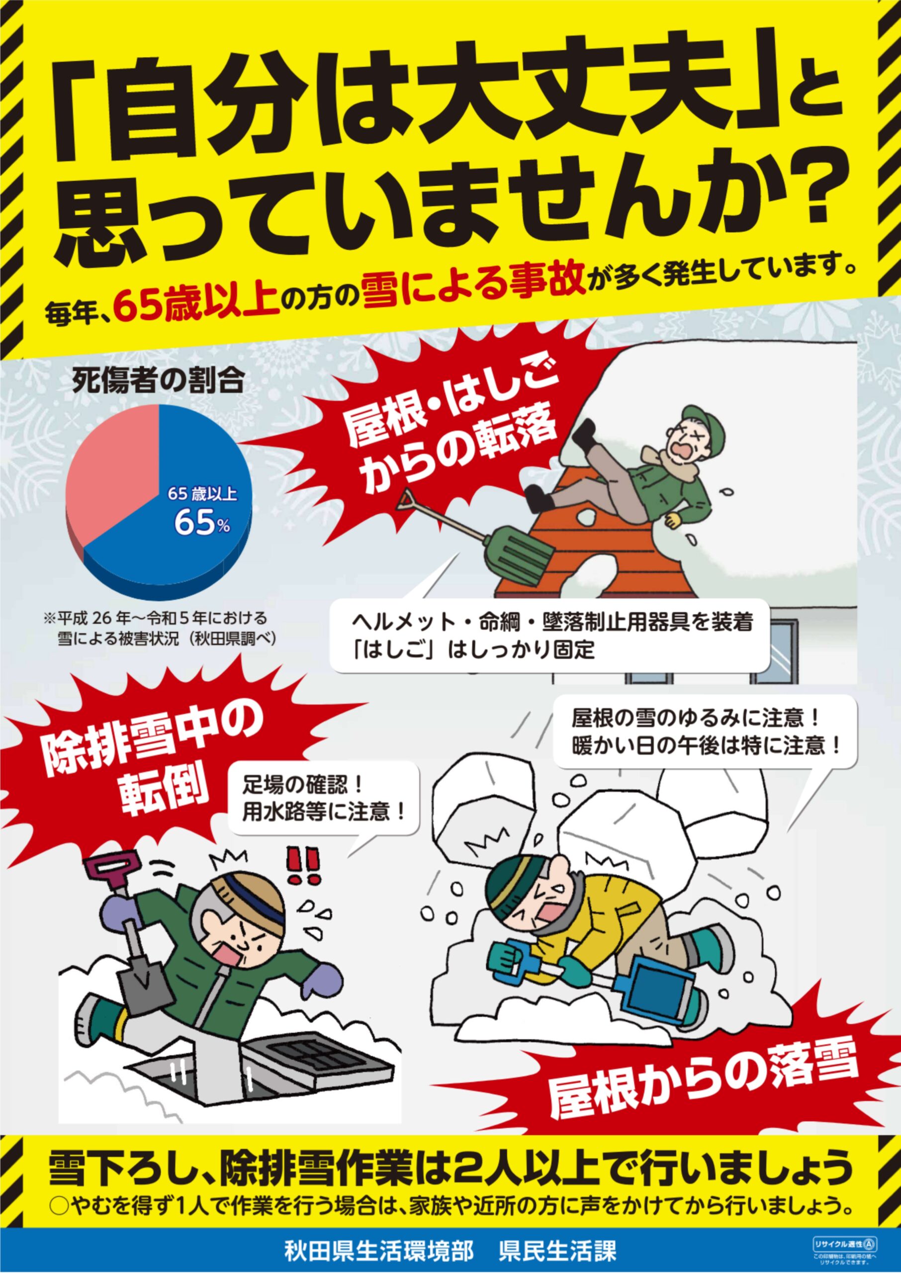 除排雪作業時の安全対策は万全ですか？ | 秋田市町内会ポータルサイト